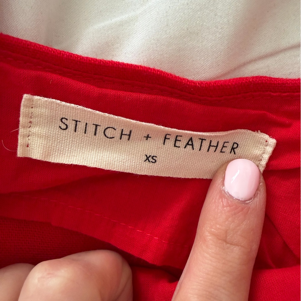 Red Embroidered Tank Top - Picture 2 of 3